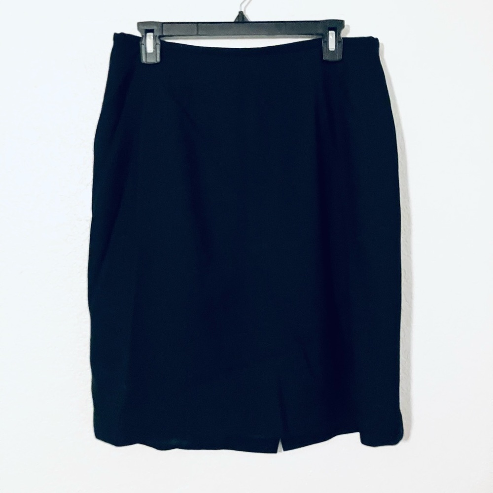 Tahari Wool Pencil Skirt (Black)